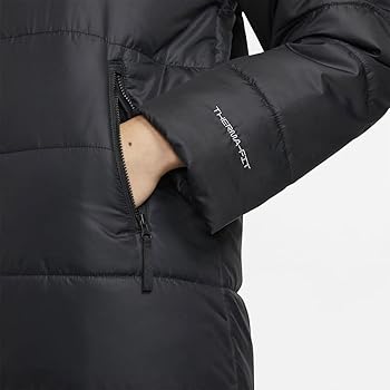 Nike Damen Sw Tf Rpl Classic Parka, Black/Black/White, M